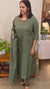 Moss green cotton kurti set