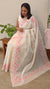 Off white net kota saree with embroidery