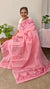 AS32 - Pink Net kota saree with kutch work and mirror work