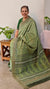 Green maheshwari block printed saree