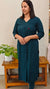 Peacock blue cotton kurti set