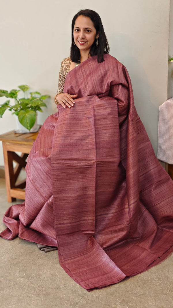 Mauve Jute silk saree
