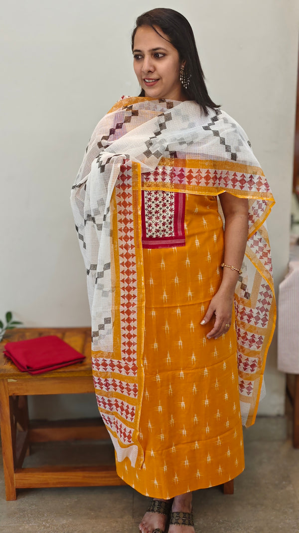 Mustard ikat suit