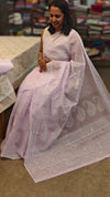 Lavender net kota saree