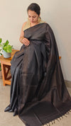 Black Bamboo silk saree
