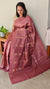 Onion pink tussar silk saree
