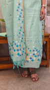 BM672 - Teal jamdani suit