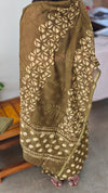 Greenish brown chanderi suit