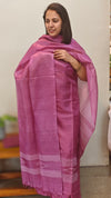 Orchid purple woven tussar silk suit