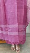 Orchid purple woven tussar silk suit