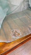 Aqua green Tissue organza saree - 2034C