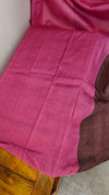 Dark Mauve shade Tussar silk saree
