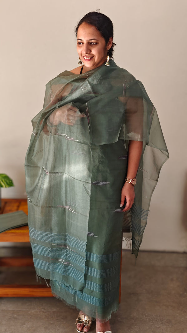 Green Organza salwar suit