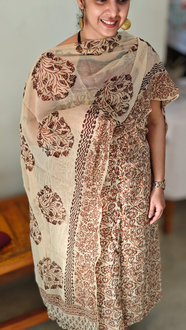 Brown and cream Cotton suit