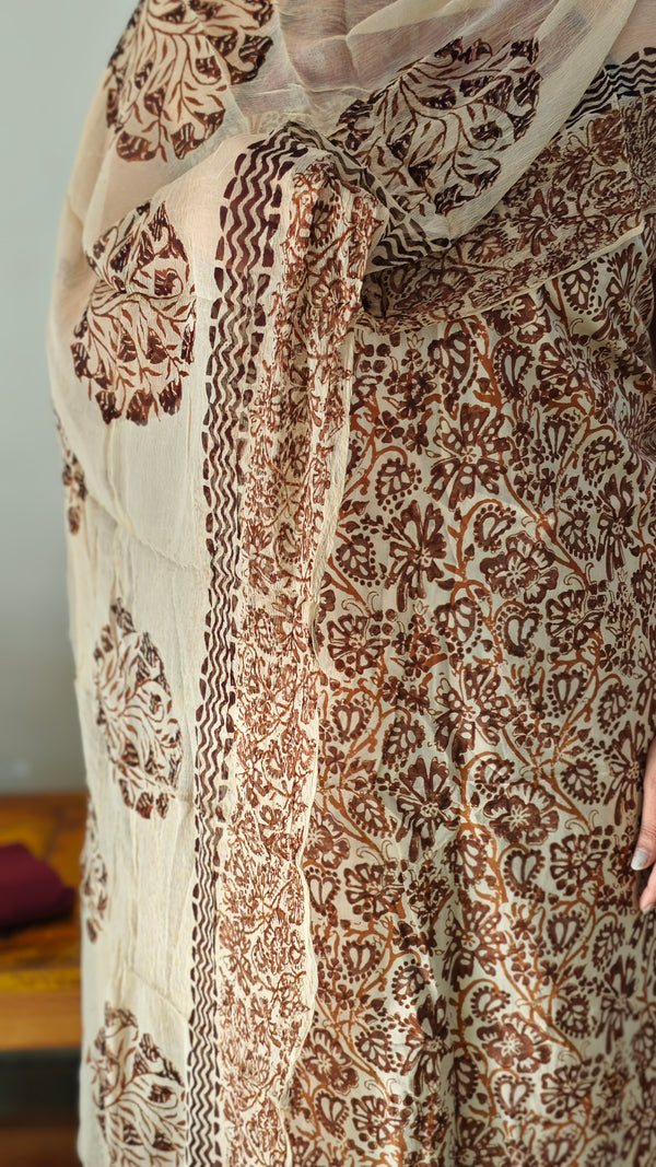 Brown and cream Cotton suit