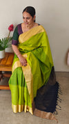 Light green soft silk saree