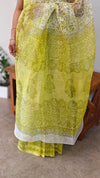 White and Yellow super net kota saree