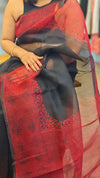 Black and Red super net kota saree