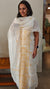 Milky white and yellow Mal chanderi chikankari suit