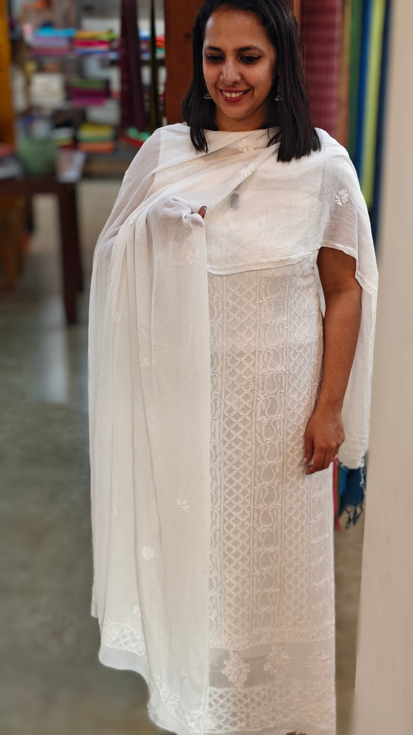 White Georgette salwar suit