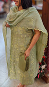 Sage Green net kota suit