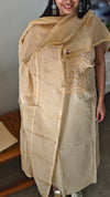 Beige net kota salwar suit
