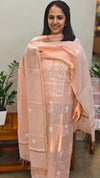 Light Peachmal chanderi suit