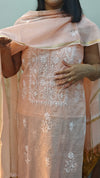 Light Peachmal chanderi suit