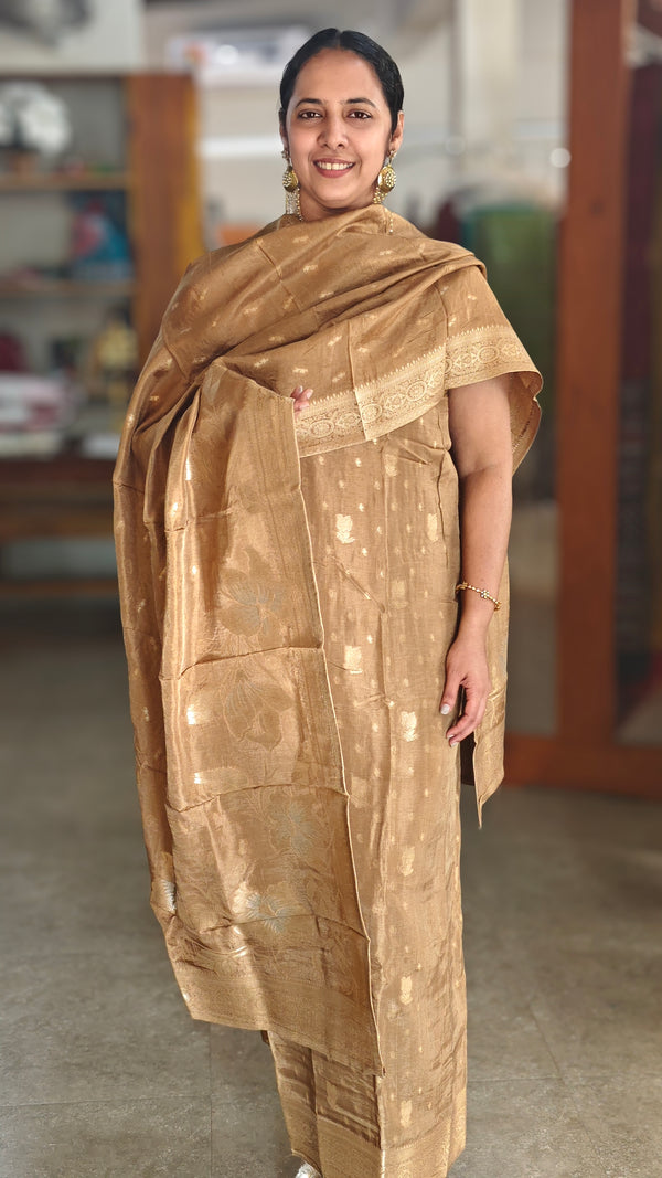 Golden beige banarasi salwar suit - MRR95