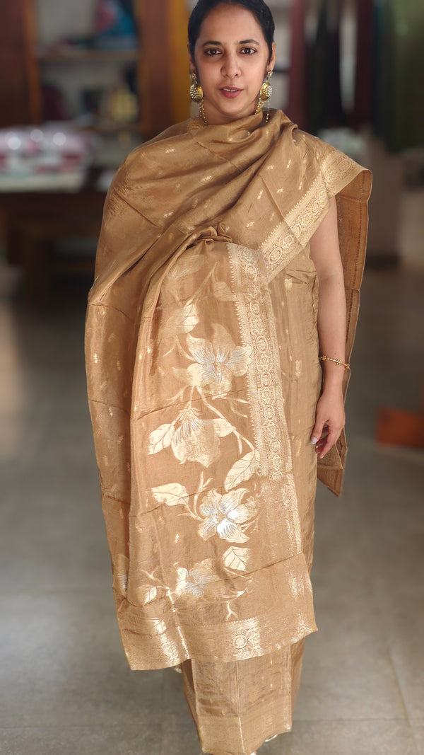 Golden beige banarasi salwar suit - MRR95