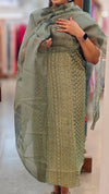 basil green net kota suit