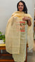 Light yellow hand embroidered net kota suit