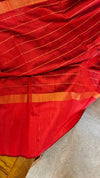 Black and red Raw silk saree