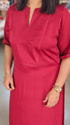 Maroon modal silk kurti