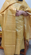 Golden mustard tussar silk salwarsuit