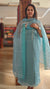 Baby blue embroidered organza suit - DCV14