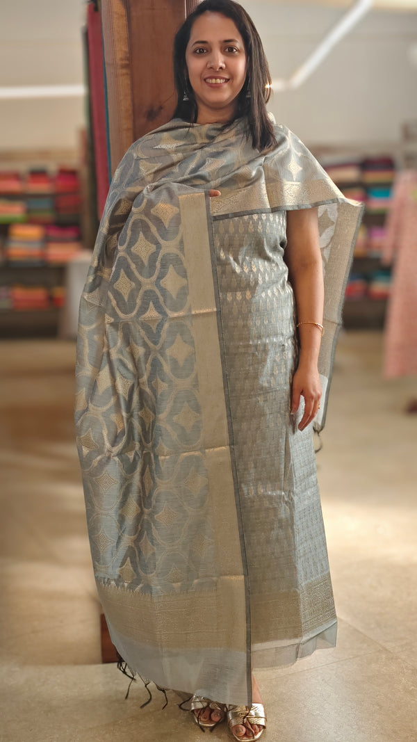 Grey Banarasisalwar suit -MCB11