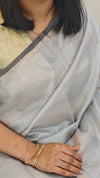 Grey Silky kota saree with Pita Embroidery - 53301 - EMR4