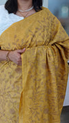 Mustard semi tussar silk saree - 9F34
