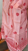 pink and dark pink tussar silk salwar suit