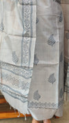 Grey tussar silk salwar suit