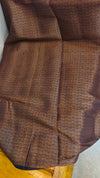 Purple semi linen banarasi salwar saree