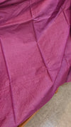 Purple lined noil tussar silk saree -LNC08