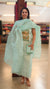 Aqua Green hand embroidered net kota suit