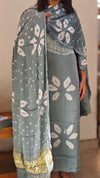 MOD1001 Bluish grey modal silk salwar suit