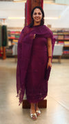 Purple silky kota suit