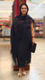 Black silky kota suit
