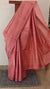 Brick red tussar silk saree - 3754