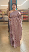 Lavender tussar silk saree