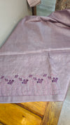 Lavender tussar silk saree